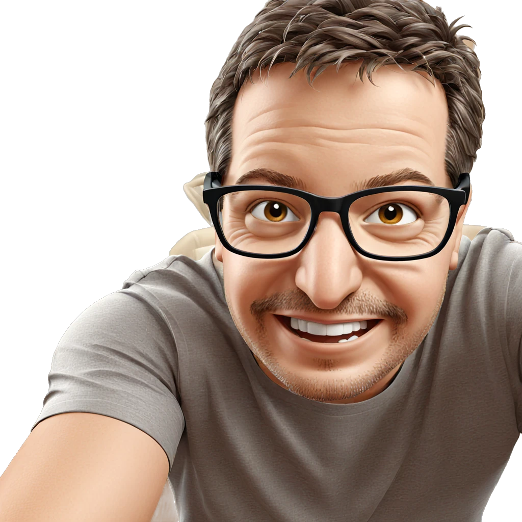 smiling boy with glasses emoji