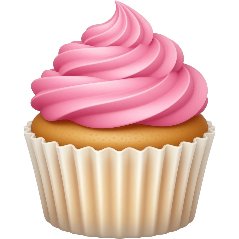 Cupcake with pink icing emoji
