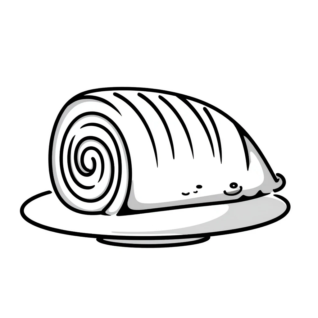 Hand-drawn spiral-cut holiday ham on a platter emoji