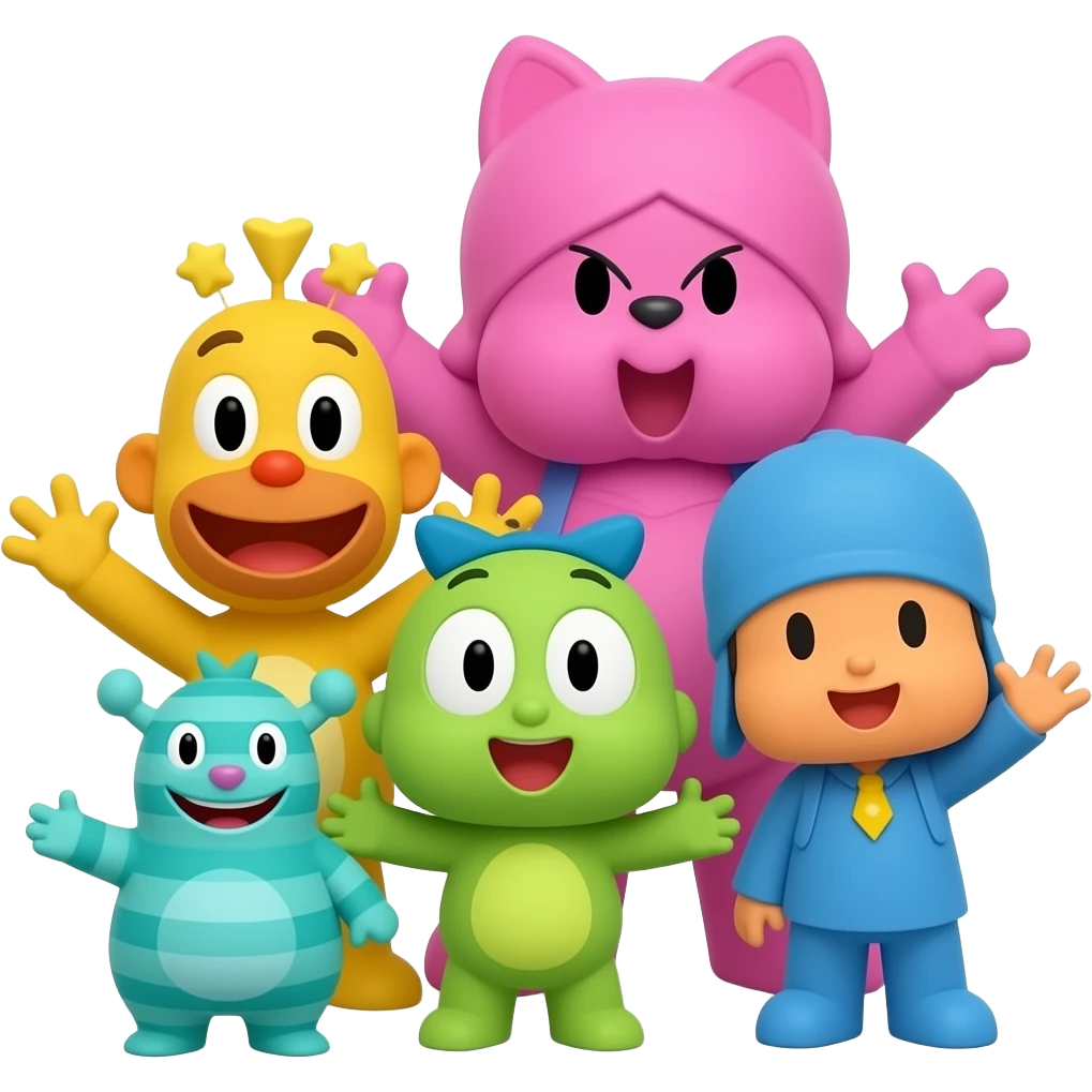 yo gabba gabba muno foofa plex brobee toodee Pocoyo emoji