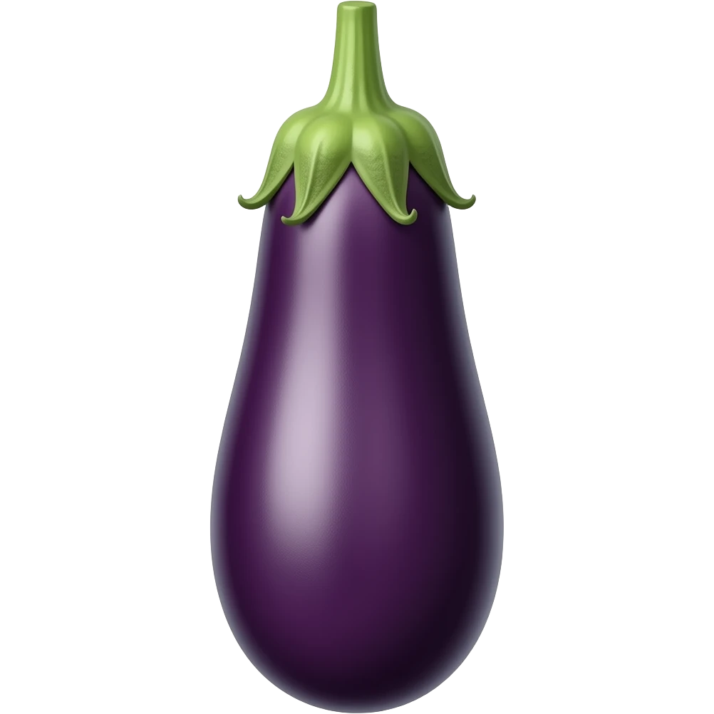Thin 🍆 standing up with stem down emoji