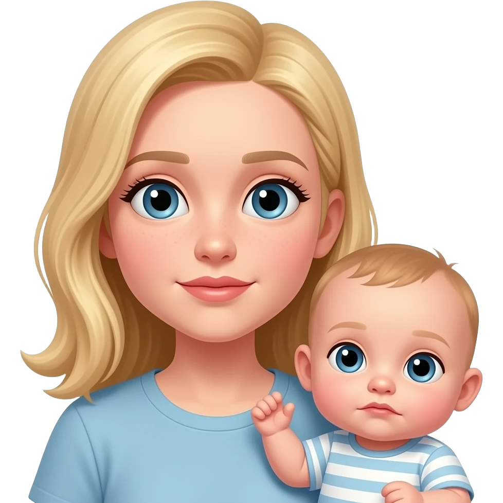 Dirty blonde has baby emoji