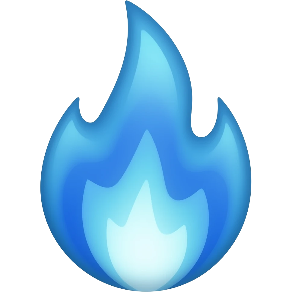 Fuego azul mas pequeño emoji