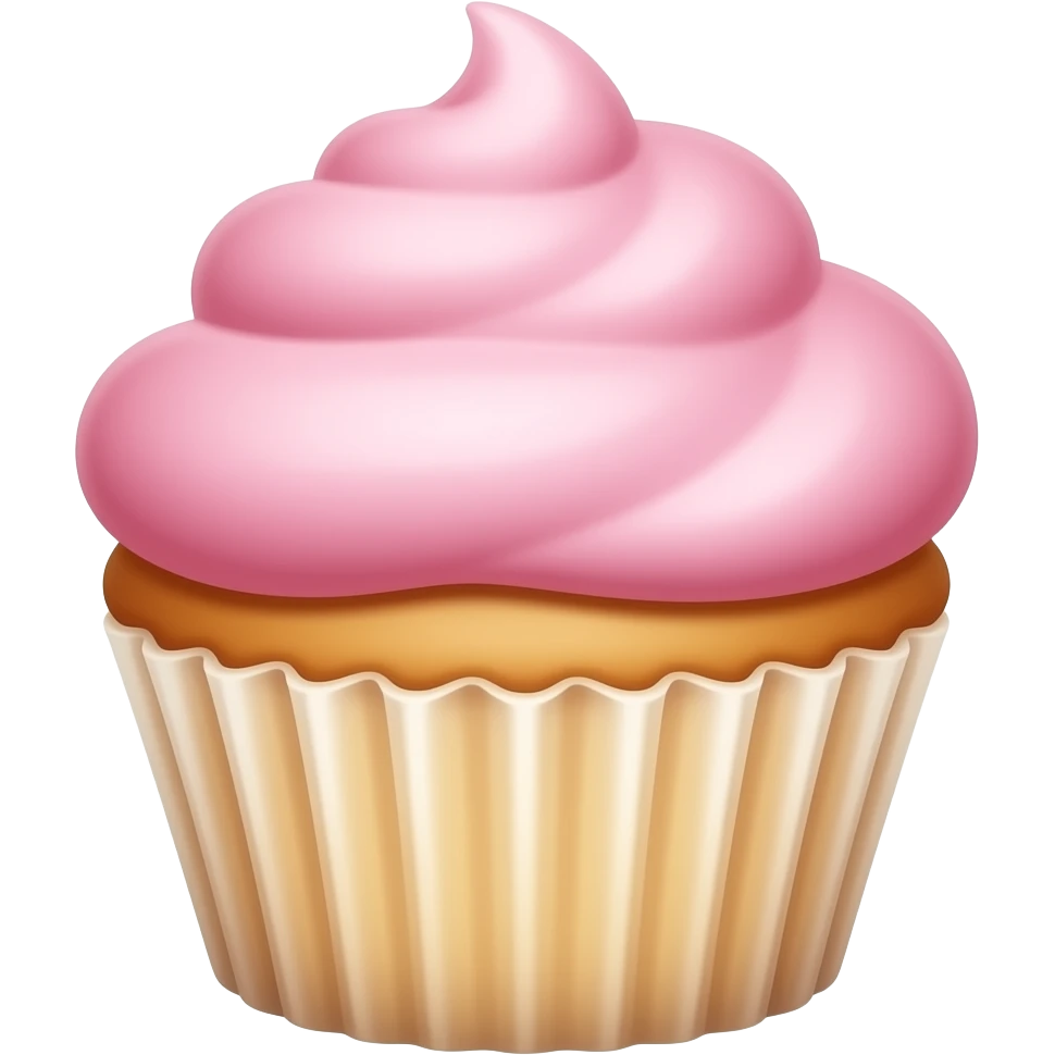 Cupcake with pink icing emoji