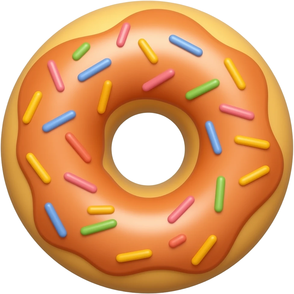 Orange glazed donut emoji