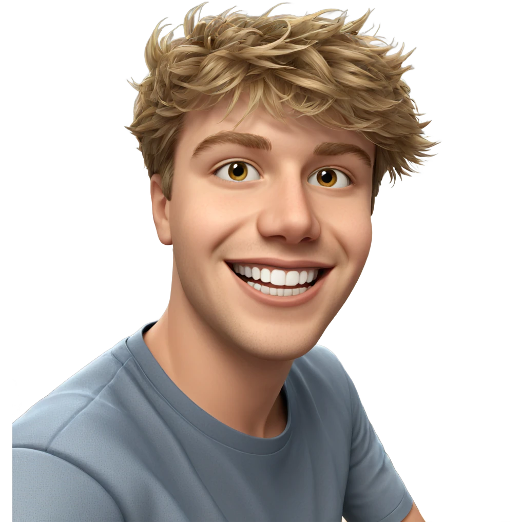 smiling boy in casual shirt emoji