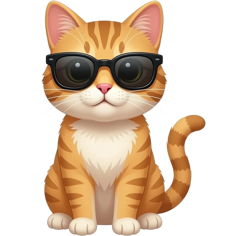 Cat wearing sunglasses emoji