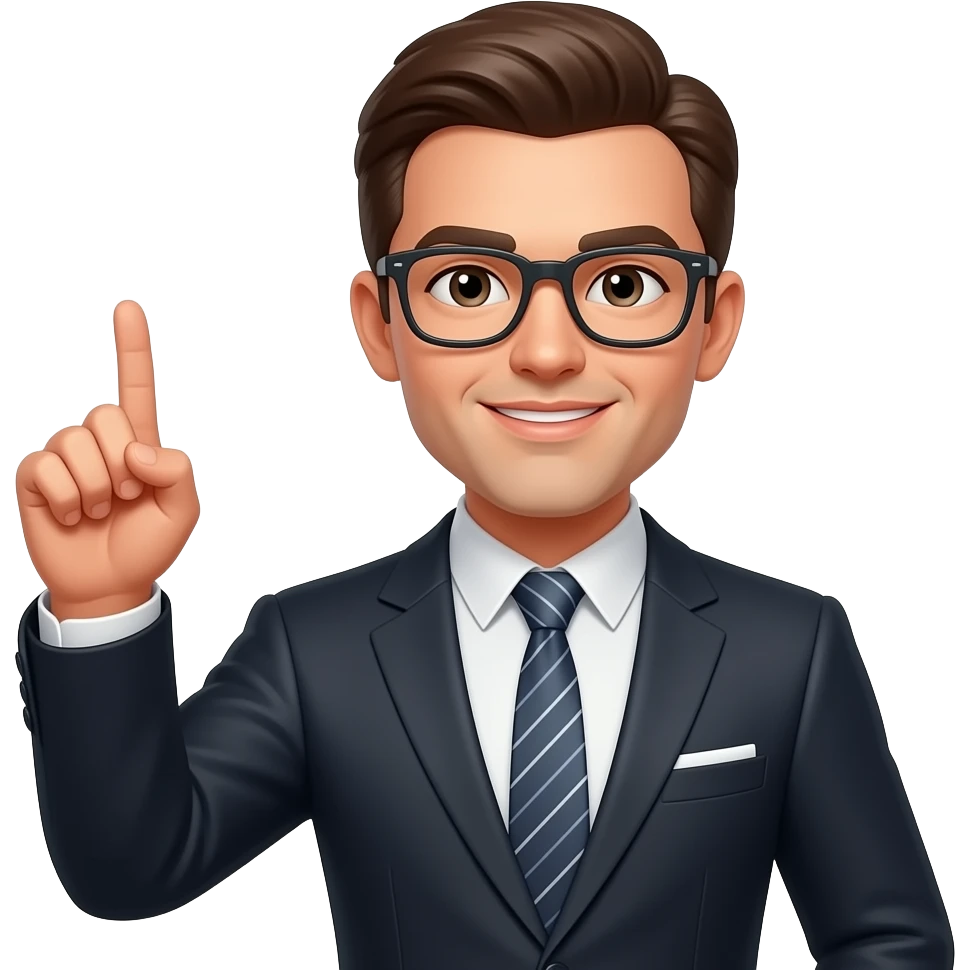 persona elegante indicando hacia arriba emoji