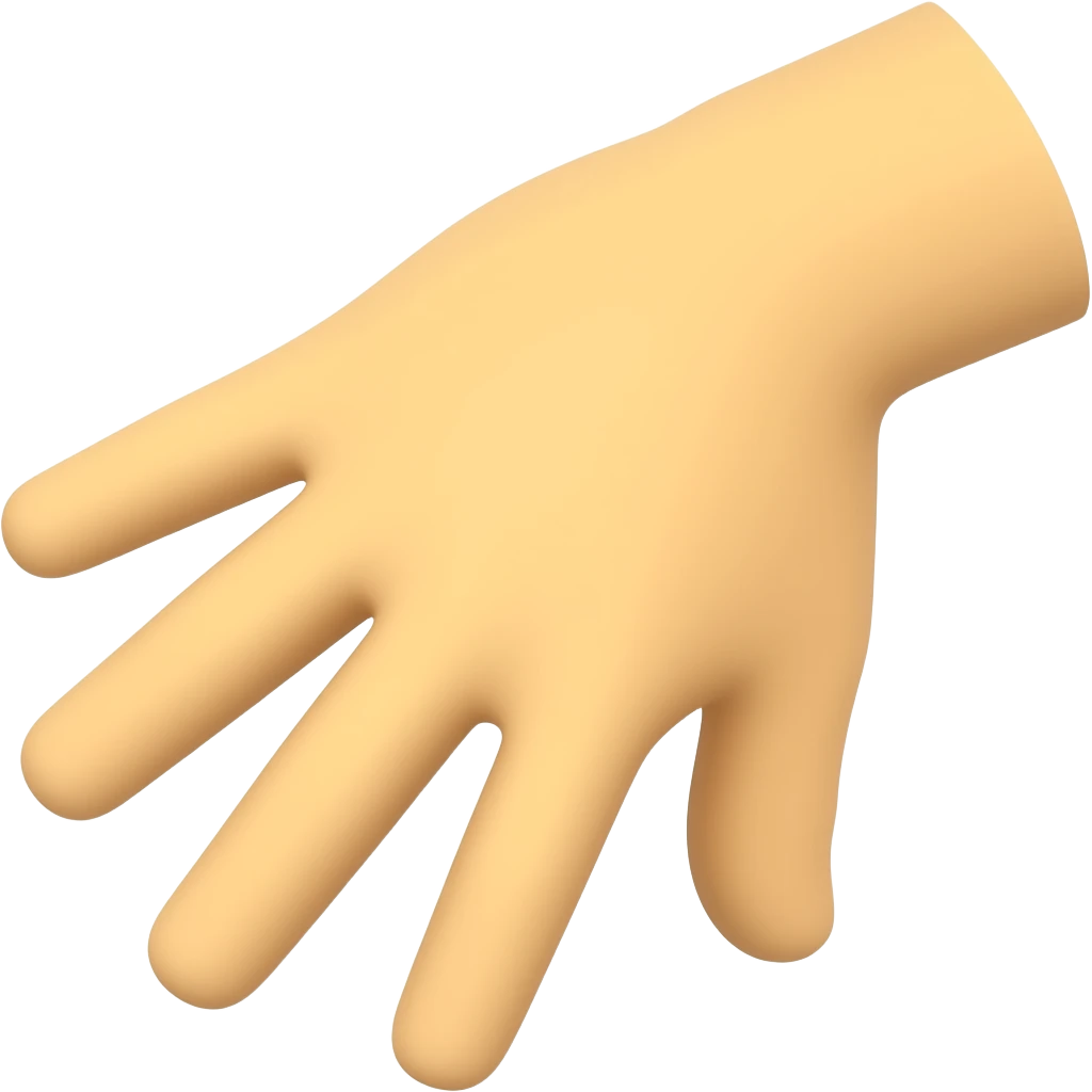 limp wrist gay hand emoji basic yellow color like 🫳🏼 but hanging down at wrist side view emoji