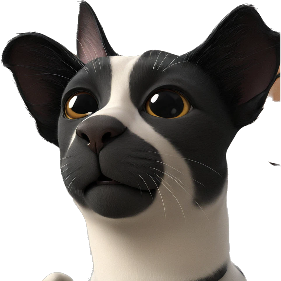 realistic black cat portrait emoji