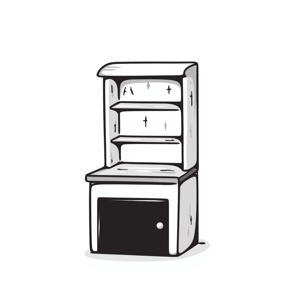A small light wooden table bookshelf storage emoji