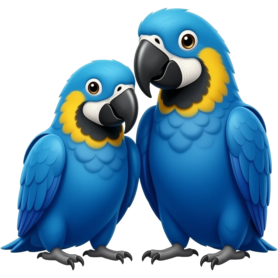 Emoji arara azul casal juntinhos emoji