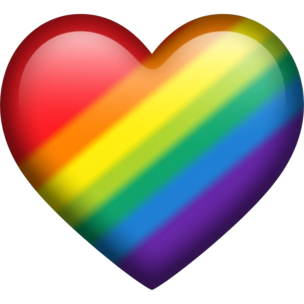 Progress flag heart red, orange, yellow, green, blue, violet, white, pink, light blue, brown and black emoji
