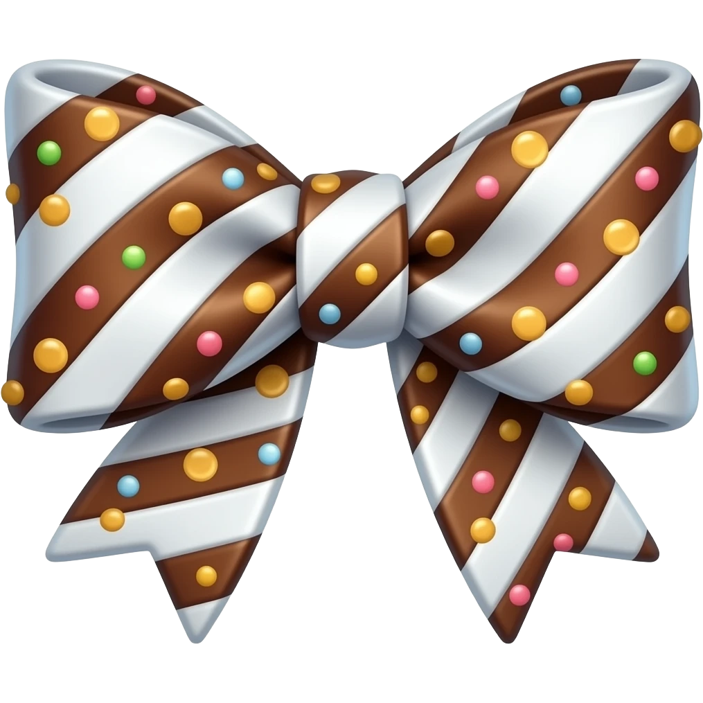 Chocolate Marshmallow bow emoji