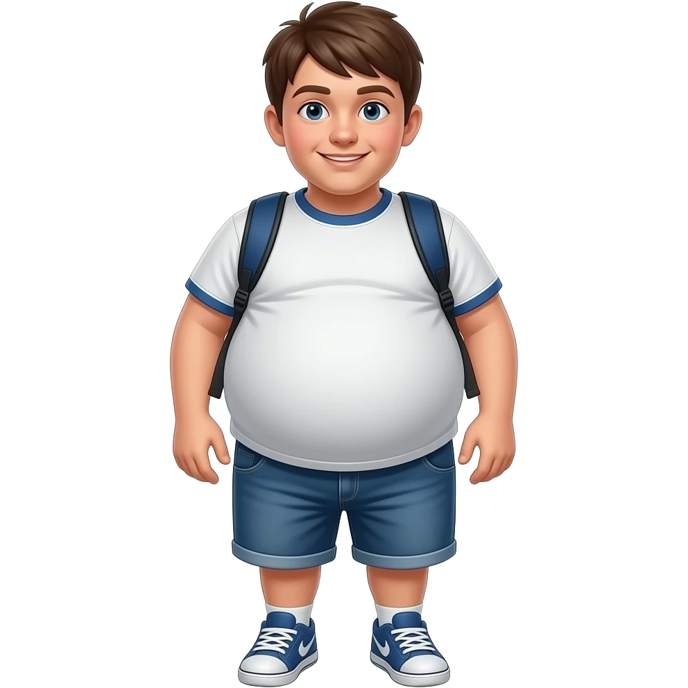 Zrób chłopak 13 latek bardzo ogromnym brzuchem jak ogromny balon emoji