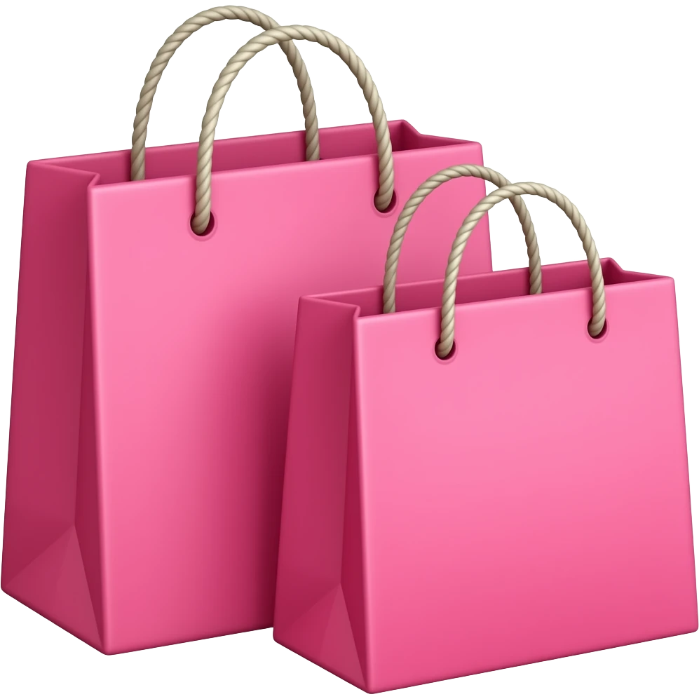 Shopping bags pink emoji