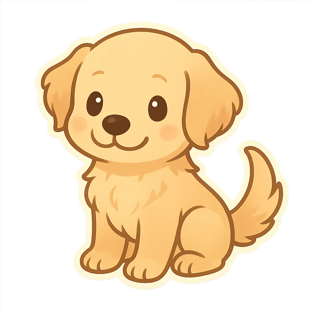 golden retriever puppy emoji