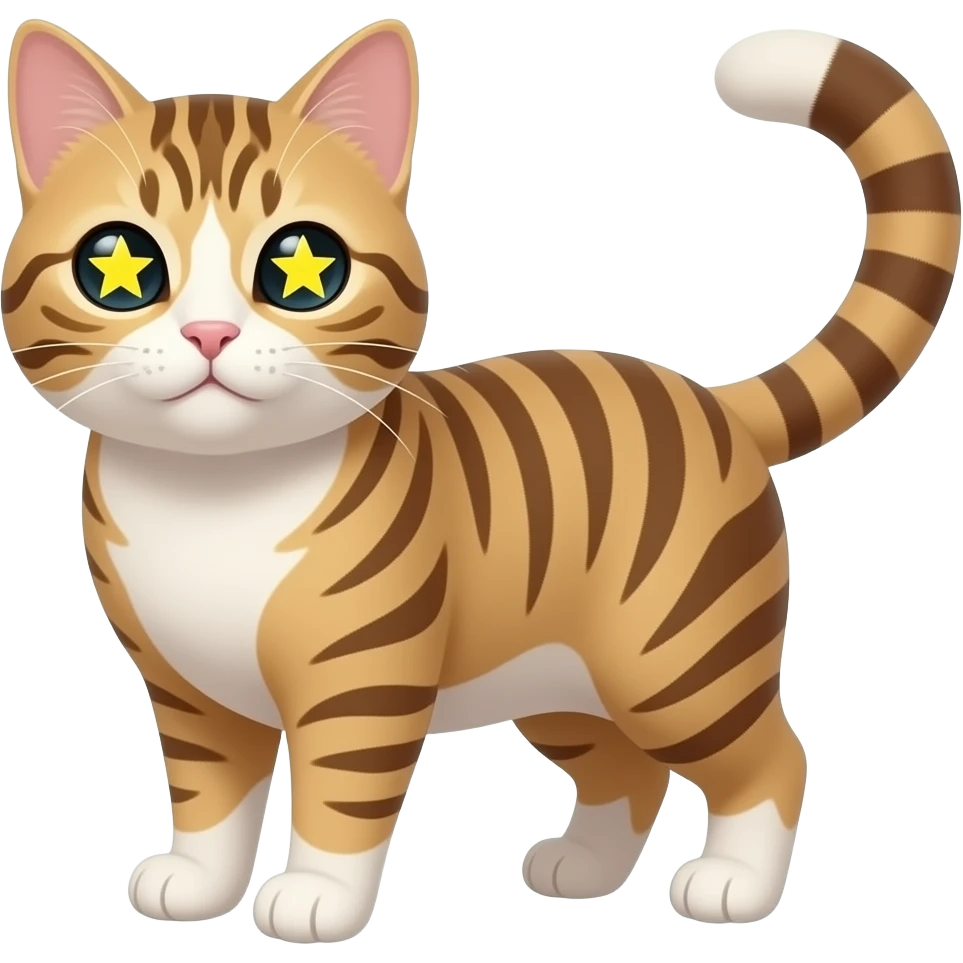 Gato con ojos De Estrella emoji