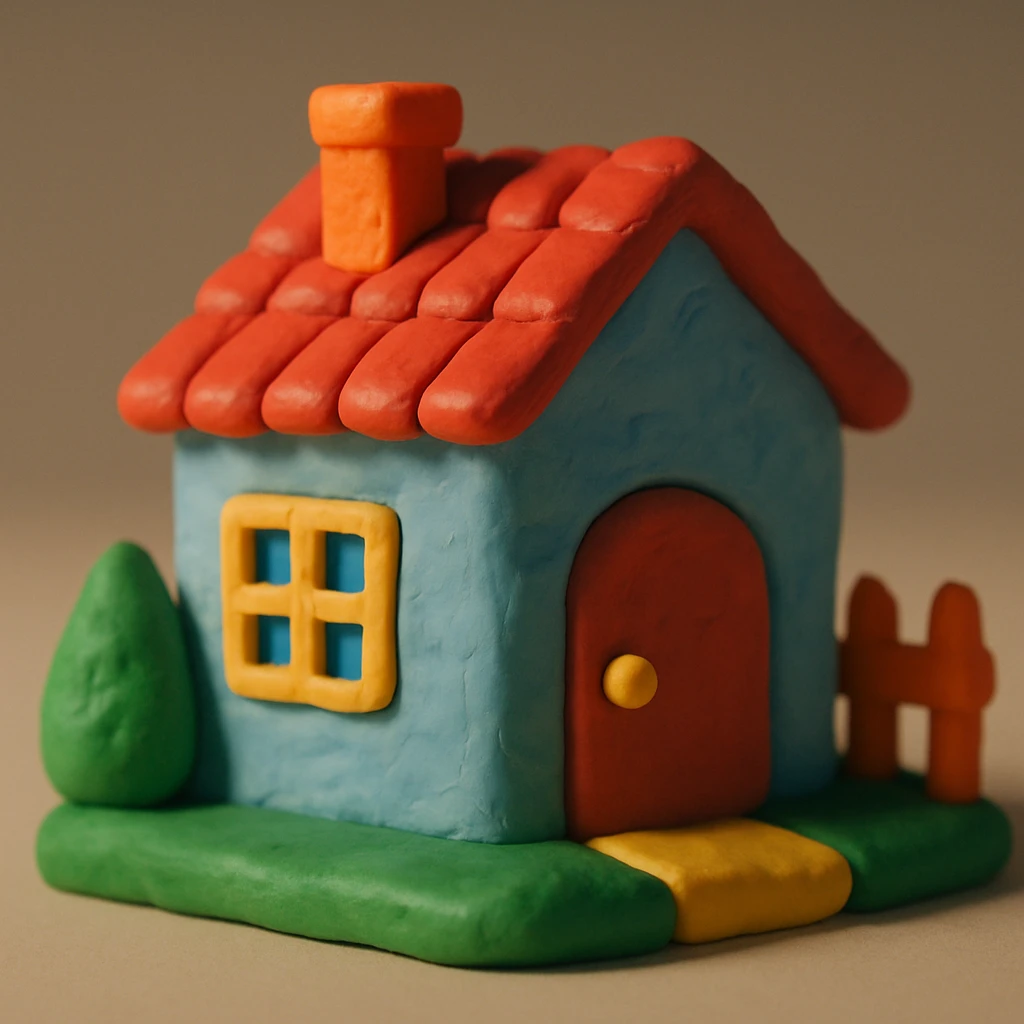 house 3d claymation style emoji