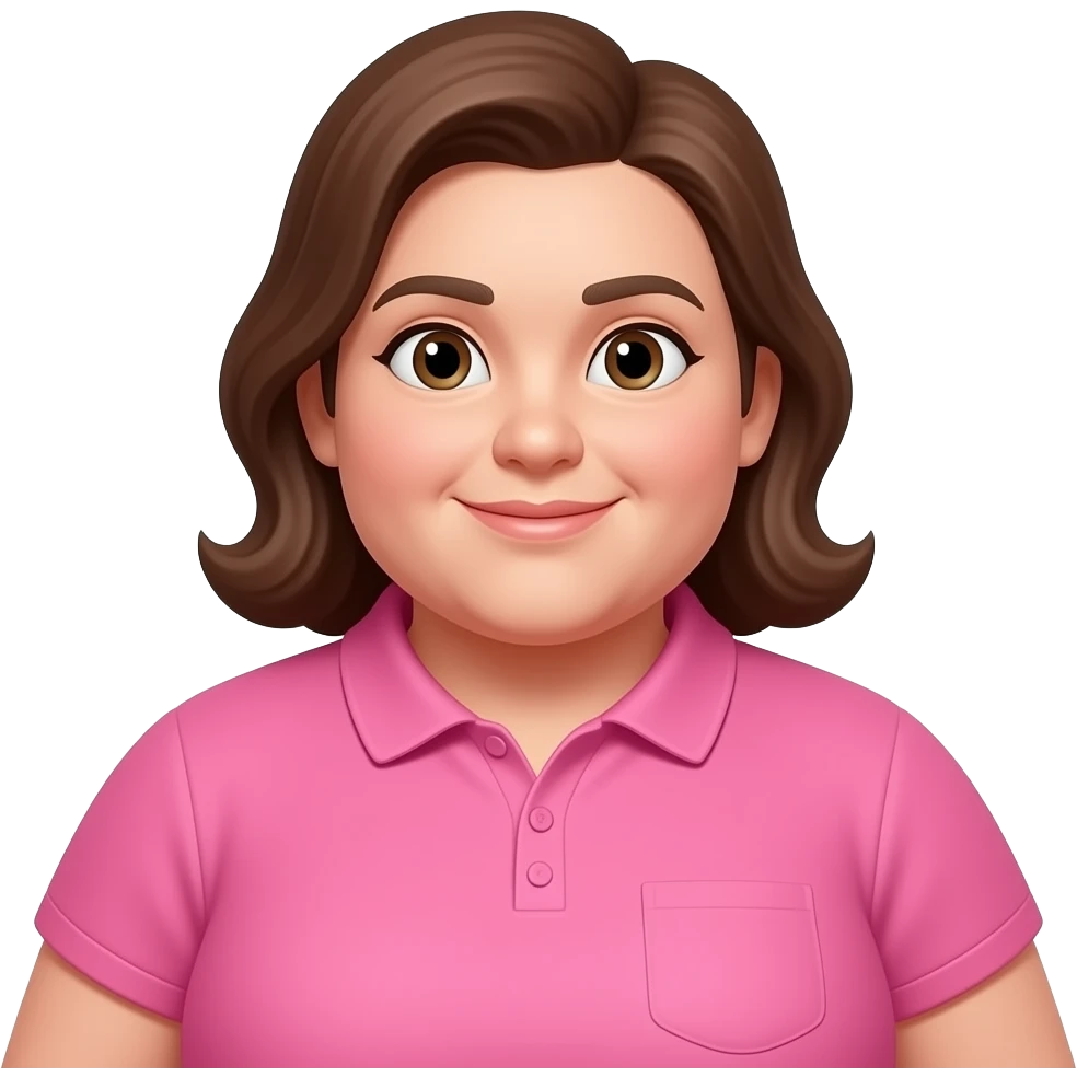 Big fat person pink emoji