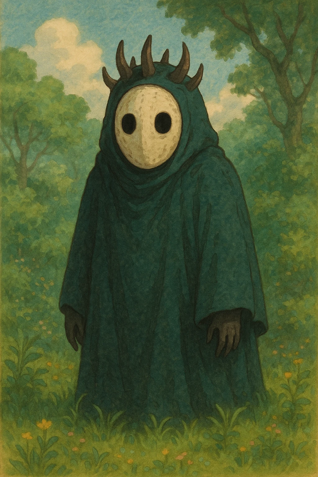 怪人, ghibli style, soft and whimsical emoji