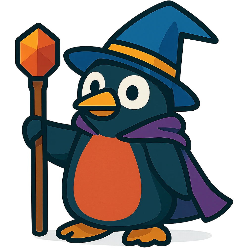 A wizard penguin emoji