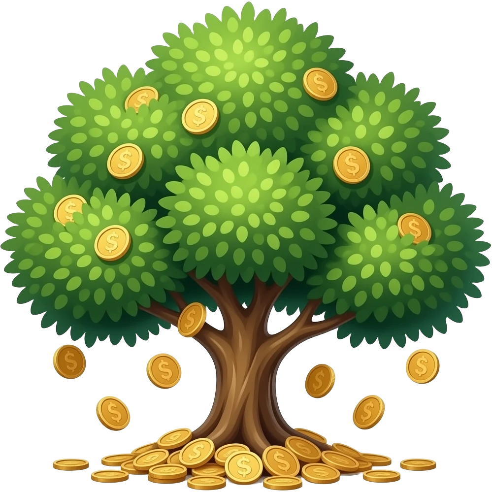 a money tree emoji