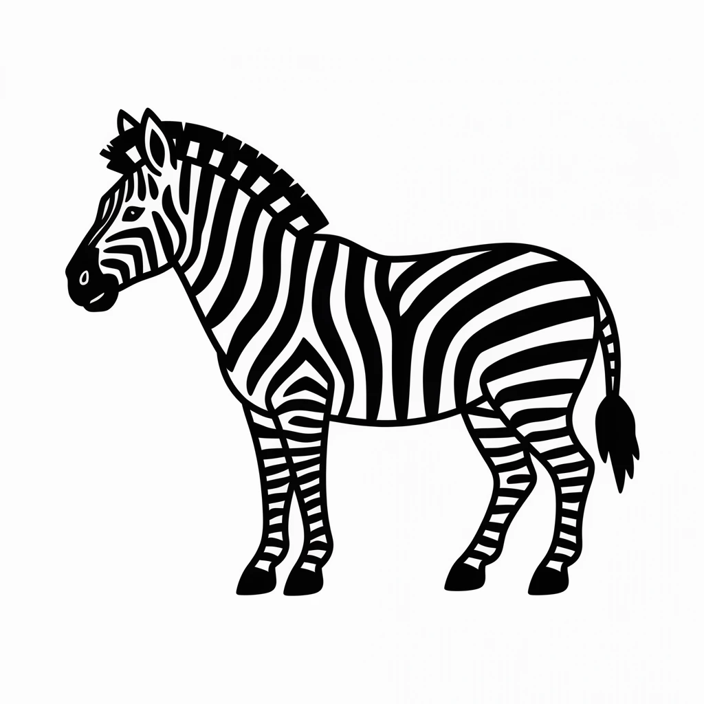 Zebra icon black silhouette emoji
