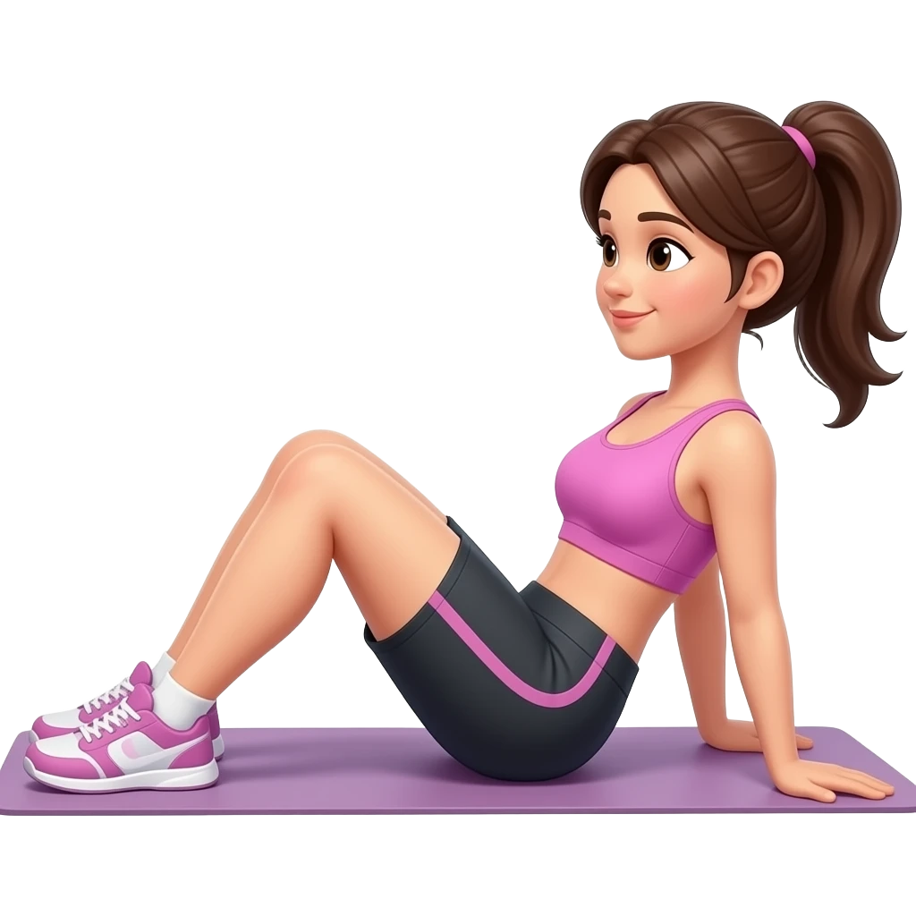 women doing sit ups emoji