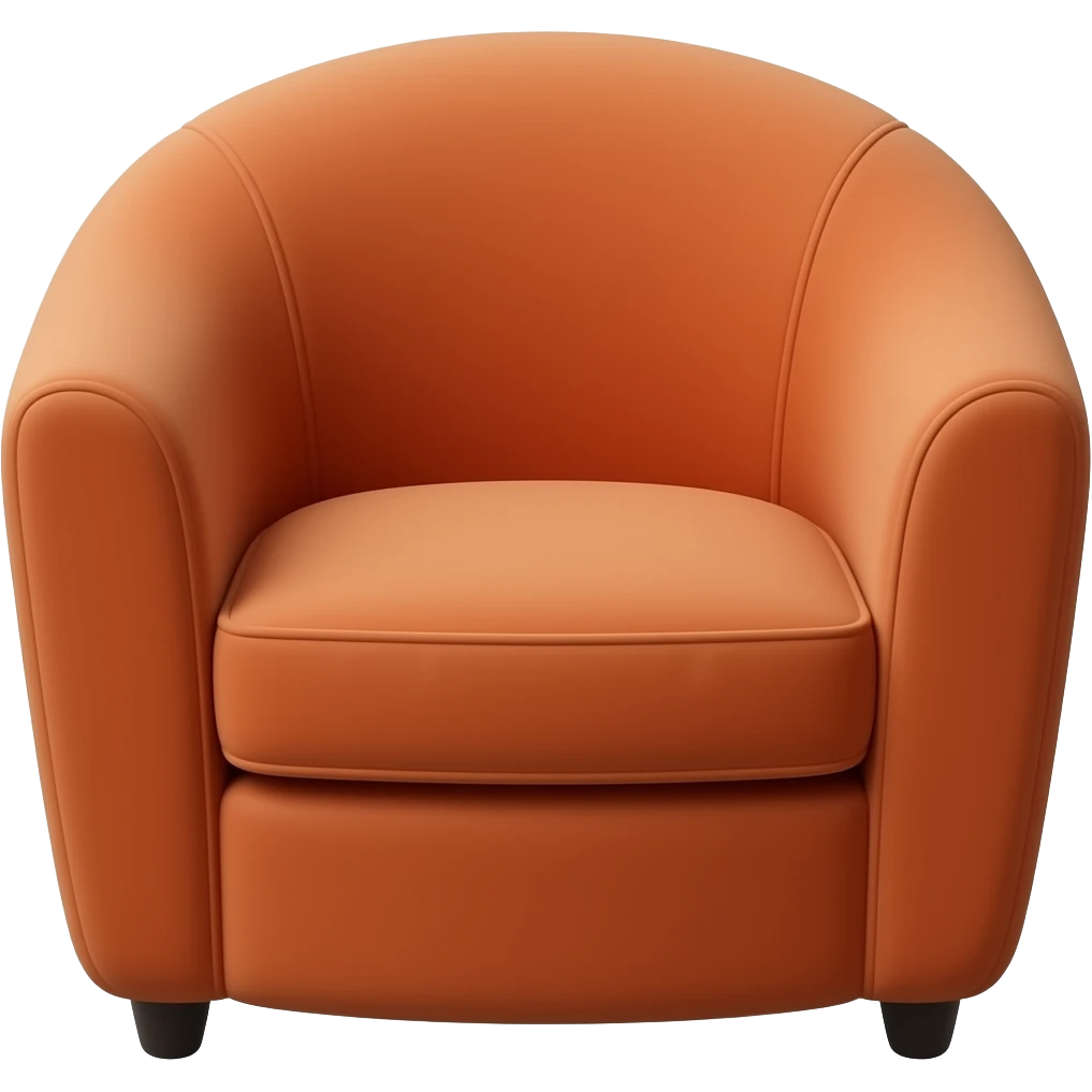 orange velvet round armchair emoji
