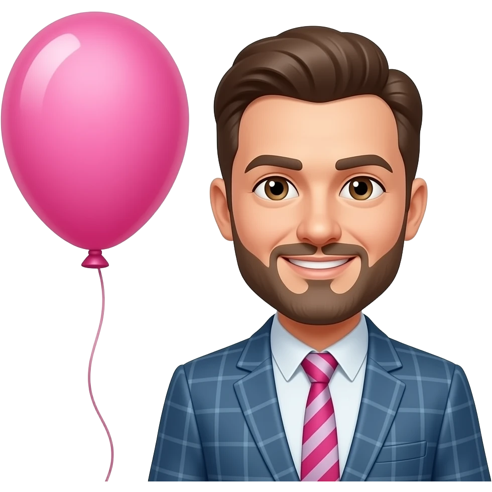 man with Pink Balloons emoji