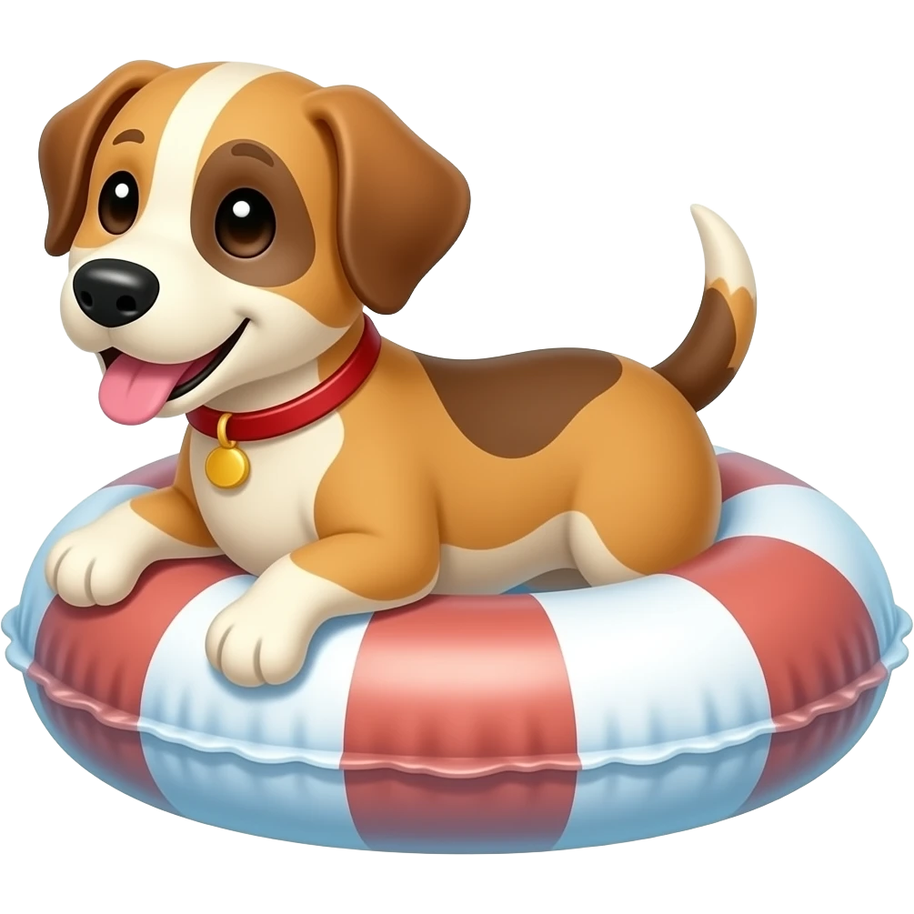 make a dog using a float, make it in an emoji style emoji