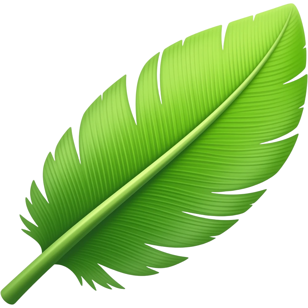 Lime feather emoji
