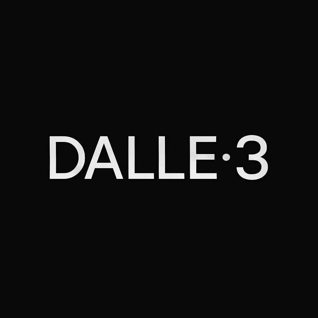 make the logo of "DALLE.3" black background  emoji