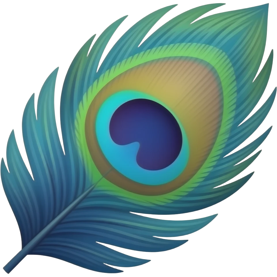 Peacock feather emoji