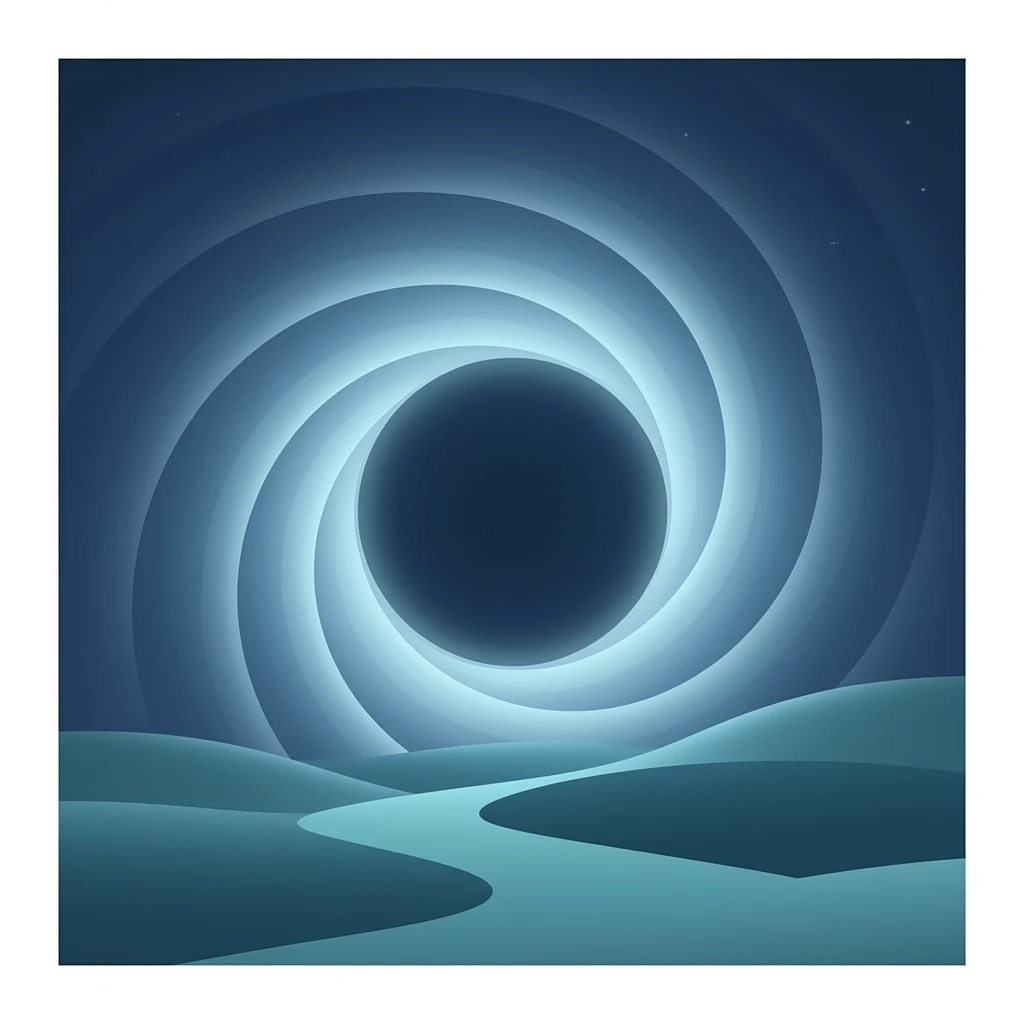 soft swirling portal / circular vortex, minimal, smooth gradient, slightly glowing, clean and abstract emoji