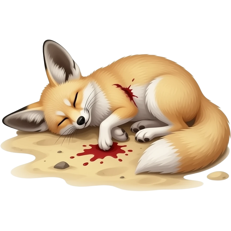 murdered fennec fox dead emoji