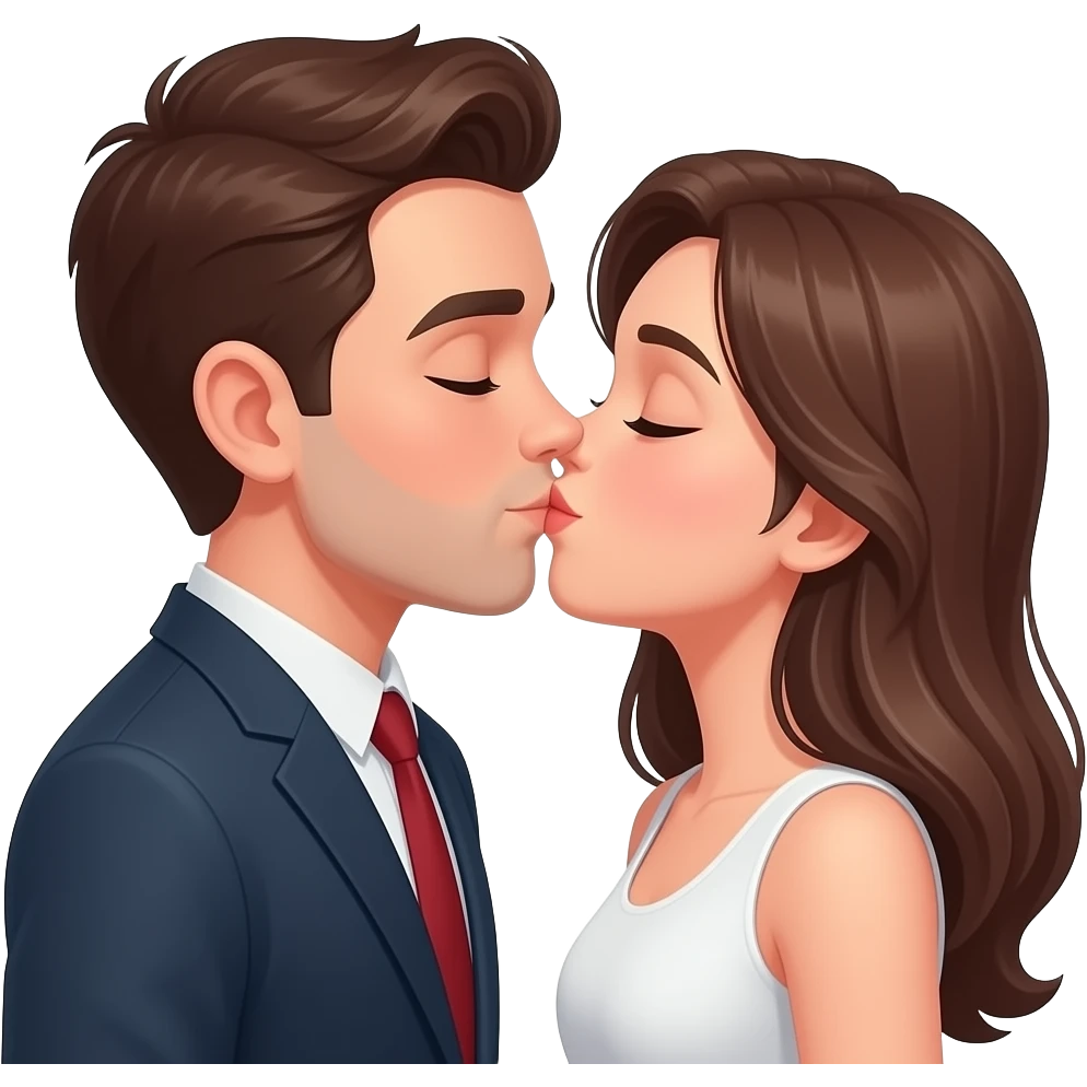 Couple kiss emoji