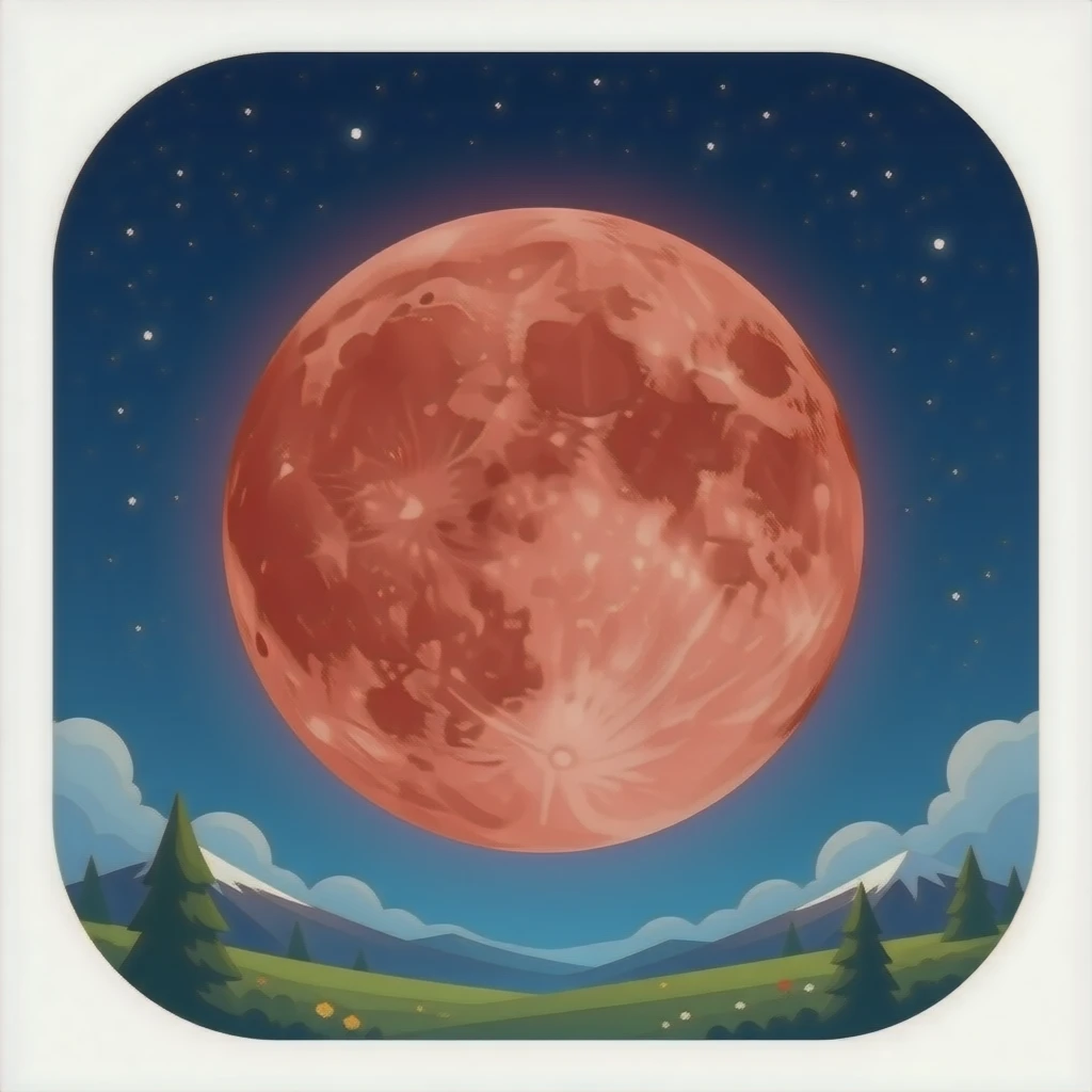 Red moon emoji
