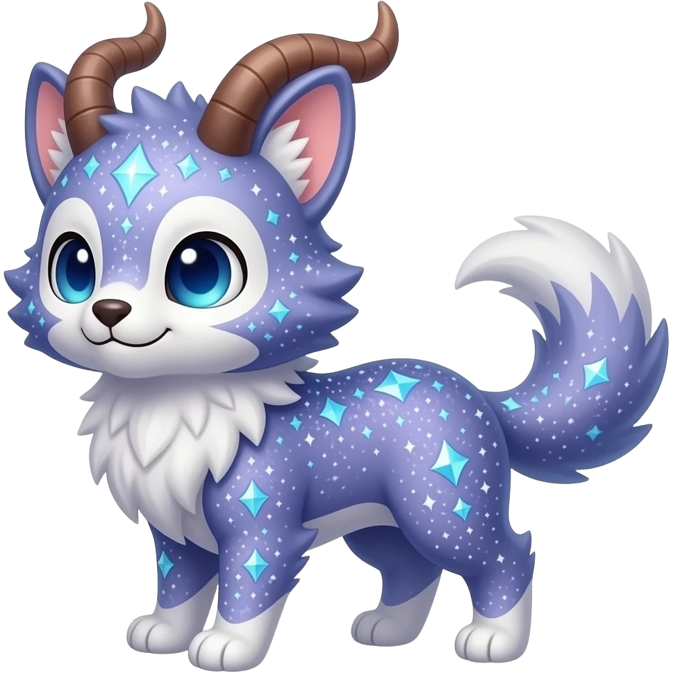 Cool cute Kawaii fantasy animal sparkle Fionbri-Vernid-creature by griffsnuff & LiLaiRa & Falvie full body emoji