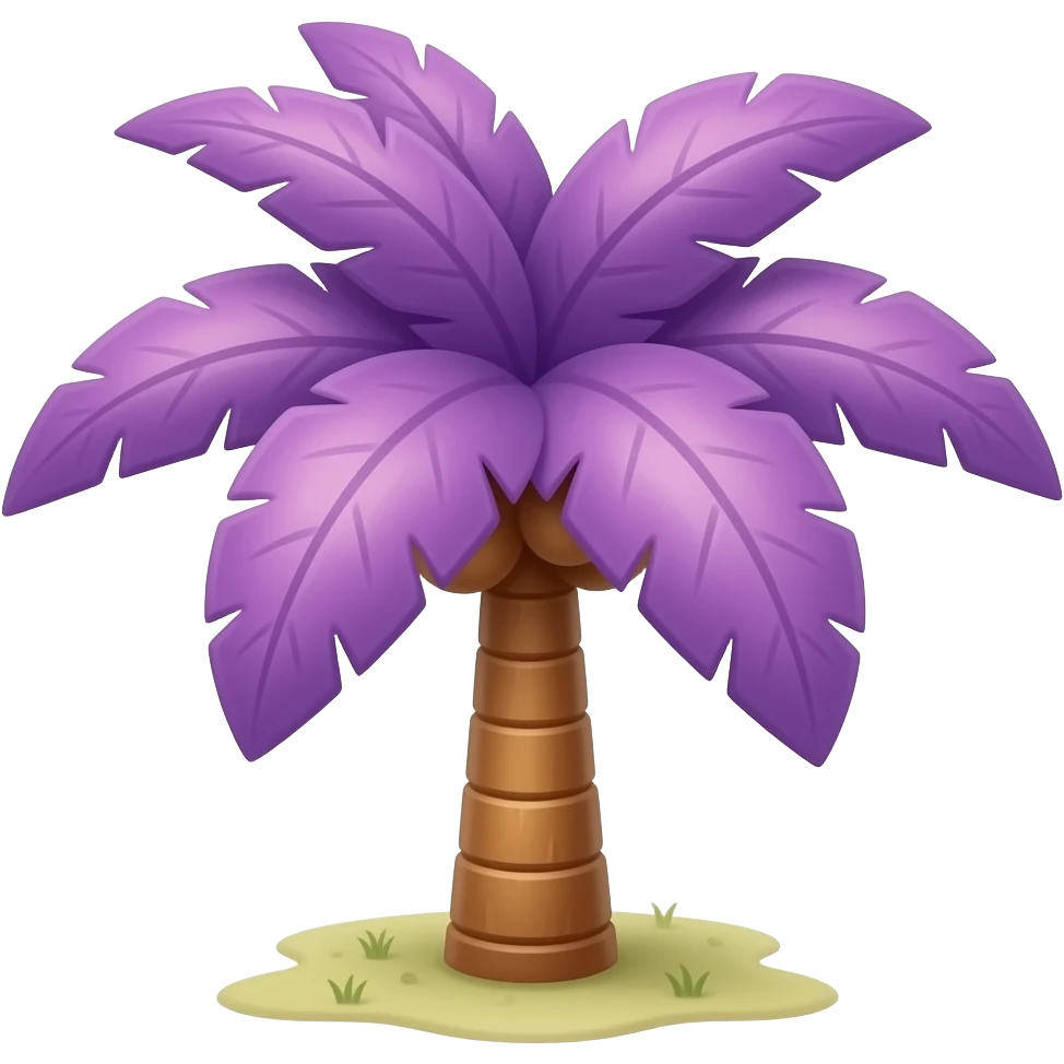 Cute purple and pink oyster palm pal emoji
