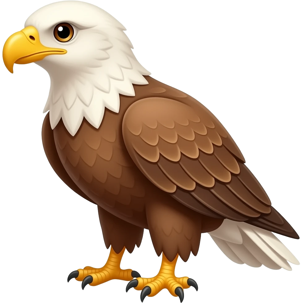 Cartoon golden eagle emoji