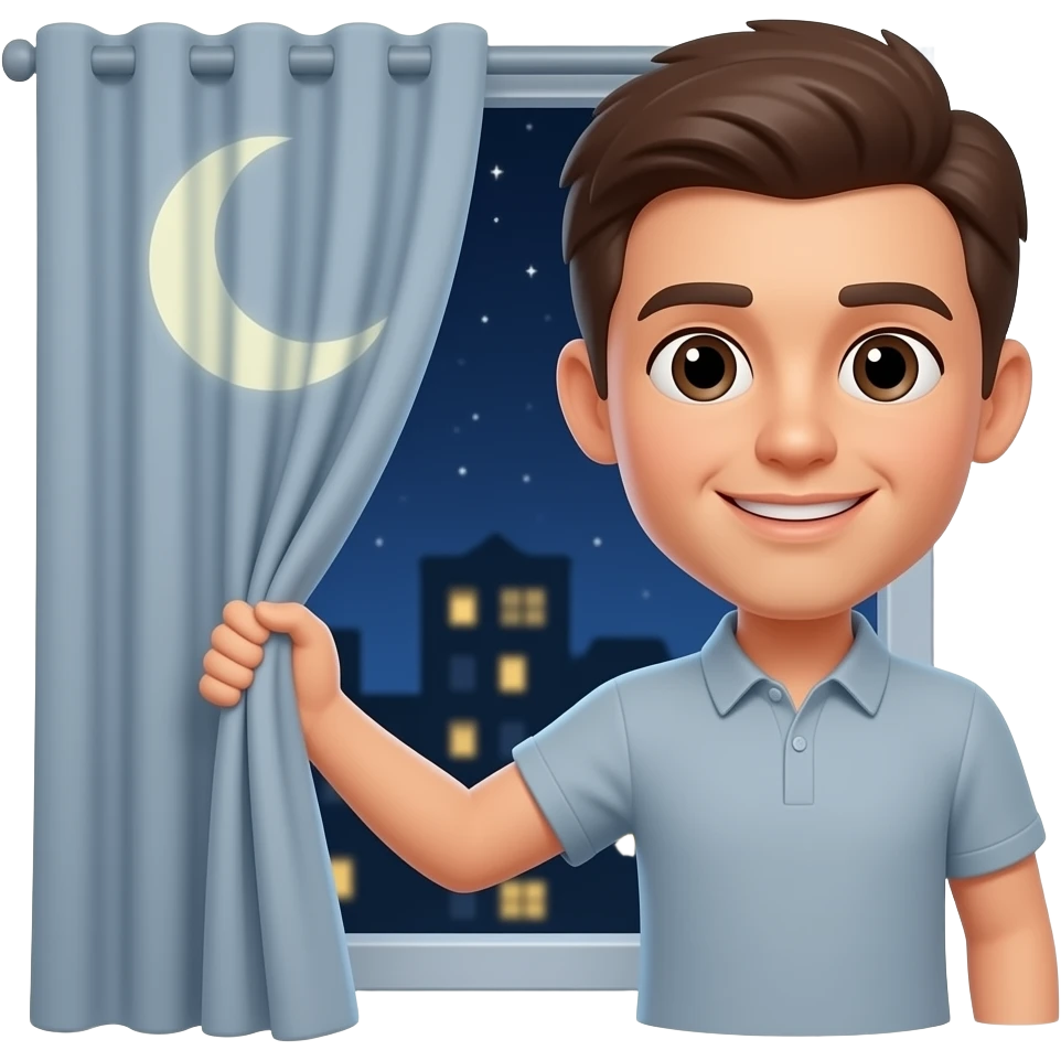close curtains at night emoji