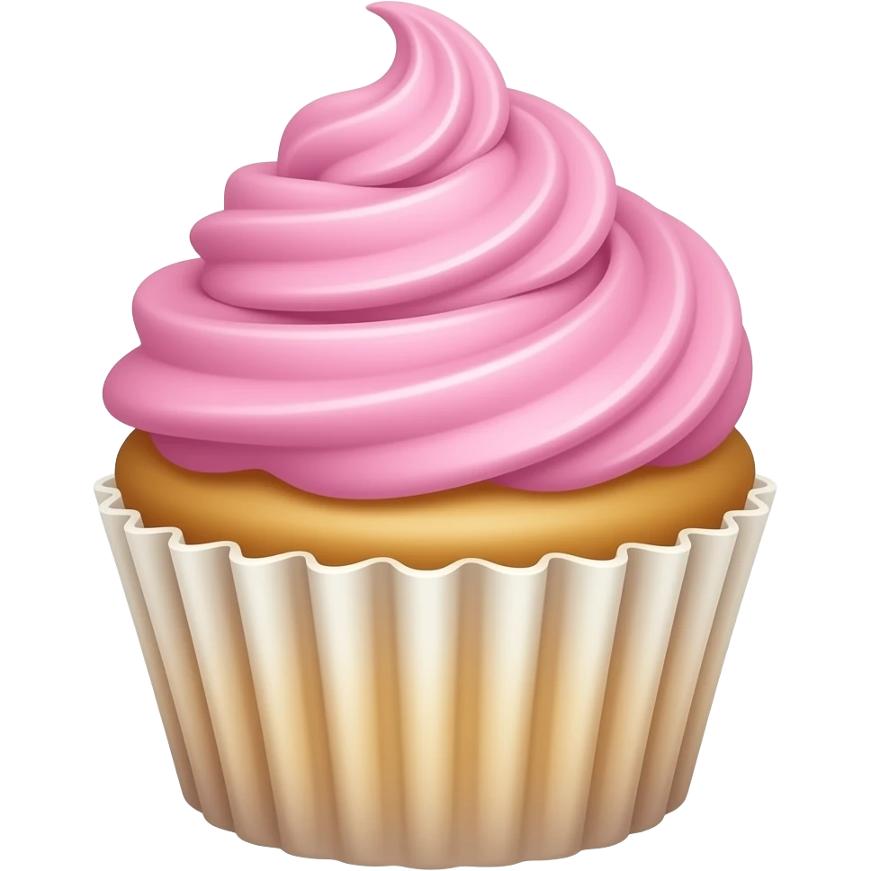 Cupcake with pink icing emoji