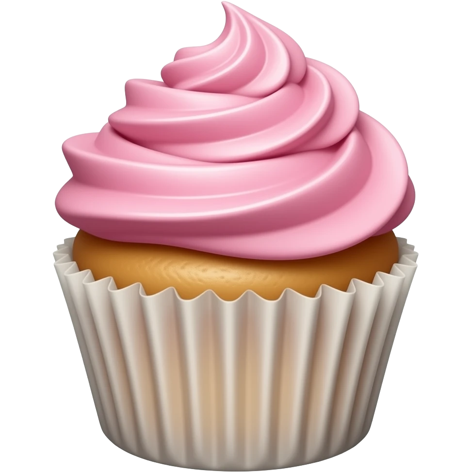 Cupcake with pink icing emoji