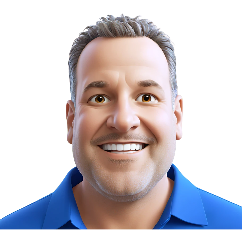 smiling man in blue shirt emoji