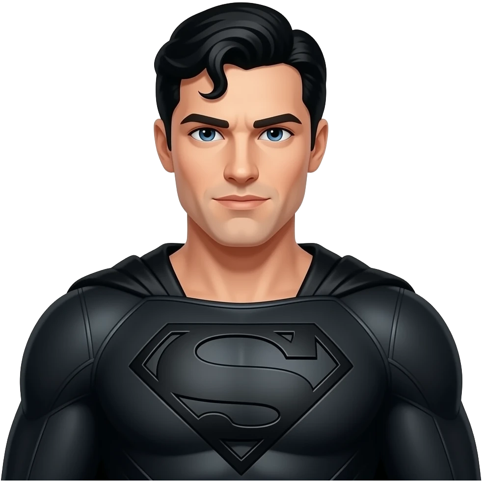 Superman black suit emoji