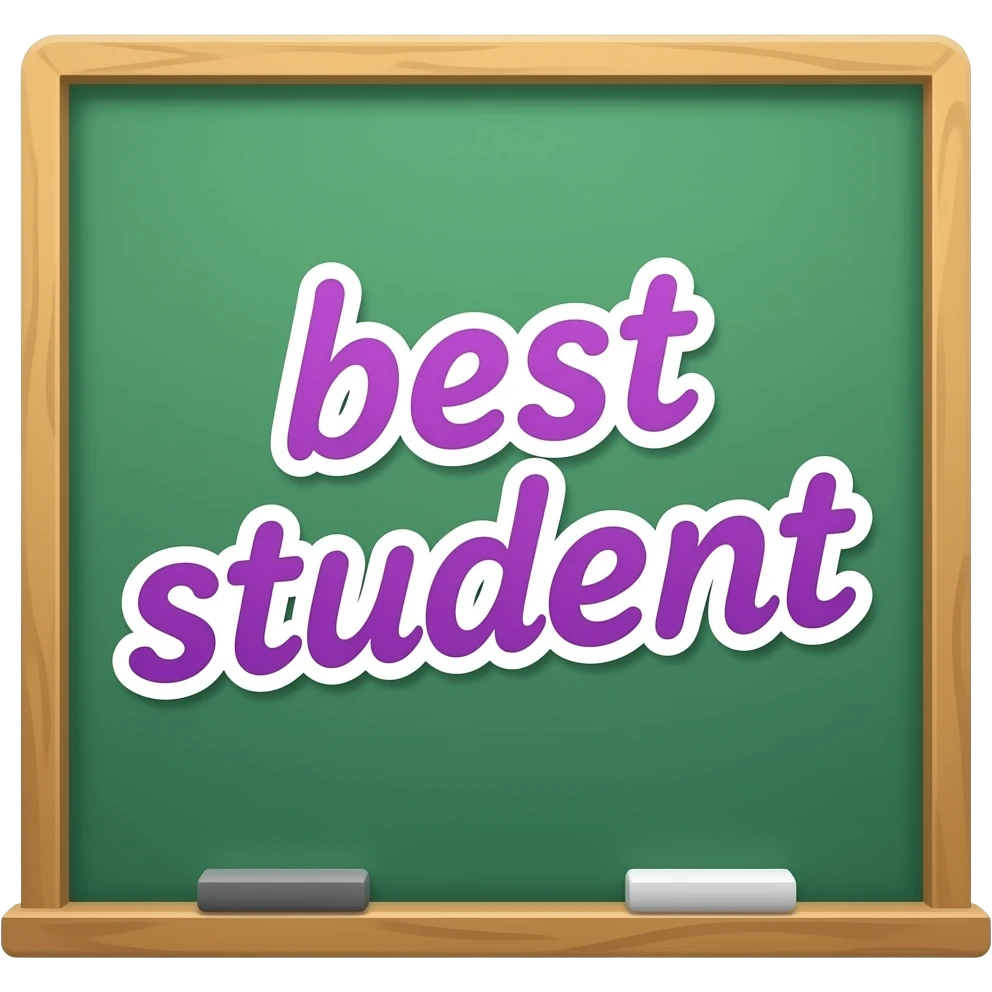 green purple School Wall posters best student , transparent background inspired by barbie colour pallete emoji