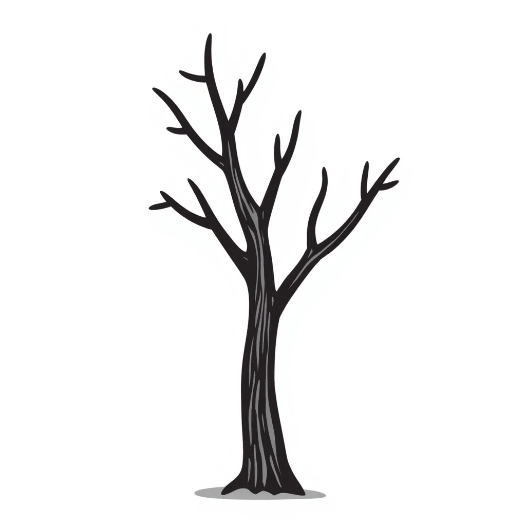 leafless tree emoji