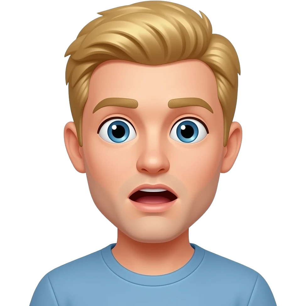 мужчина 25 лет удивлен блондин emoji